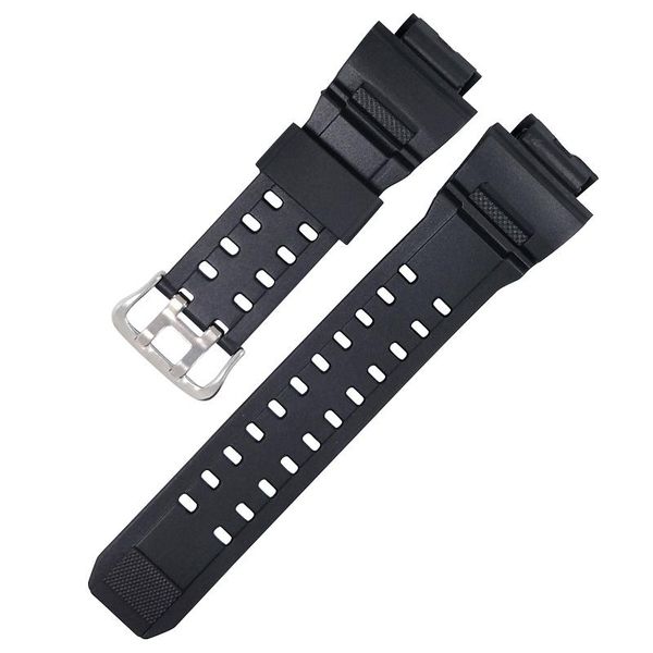 

watch bands silicone rubber band strap fit for g gw9400 gw 9400 replacement black waterproof watchbands accessories, Black;brown