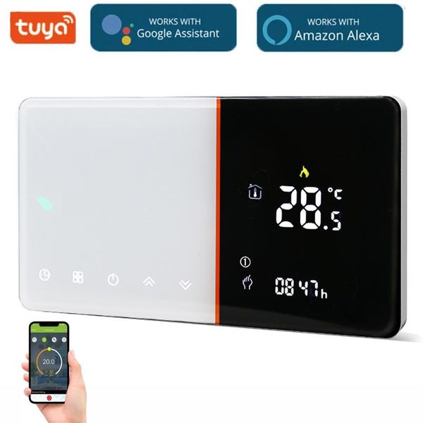 

smart home control 2021 wifi thermostat,tuya rf wireless temperature controller for gas boiler water heating,works with alexa google