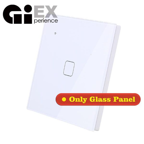 

smart home control wifi touch light wall switch square white glass panel only (no switch)