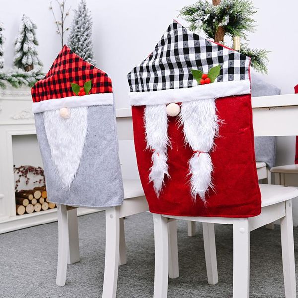 

chair covers 1pcs christmas cover santa claus kitchen table holiday party home decoration navidad ornament