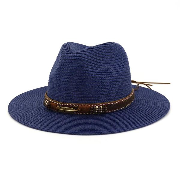 

wide brim hats sun hat for women summer fashion outdoor beach shade elegant jazz hathz72, Blue;gray