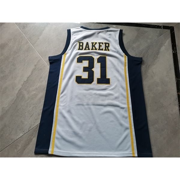 

001rare basketball jersey men youth women vintage #31 ron baker wichita state size s-5xl custom any name or number, Black