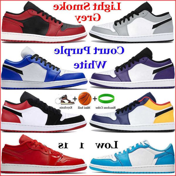 

mens low 1 basketball shoes 1s light smoke grey court purple white black chicago unc shadow game hyper roral toe running sneakersrcz9