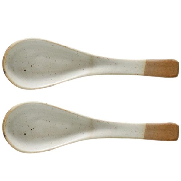 

spoons 2 pcs japanese style mixing simple scoops delicate dessert