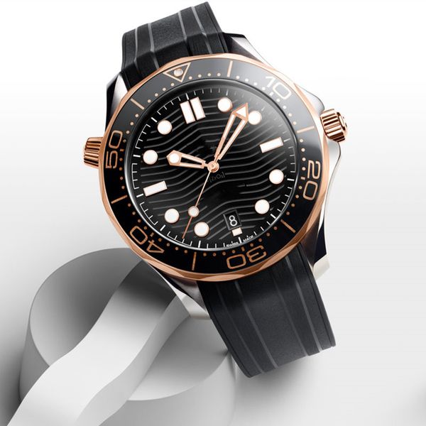 

men's watch designer superior quality mechanics automatic luxurious diving master cool run decoration, Slivery;brown