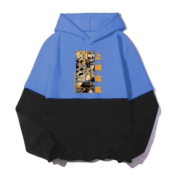 

men's hoodies & sweatshirts anime my hero academia kaminari denki kawaii clothes men hoodie winter fashion casual oversized long sleeve, Black
