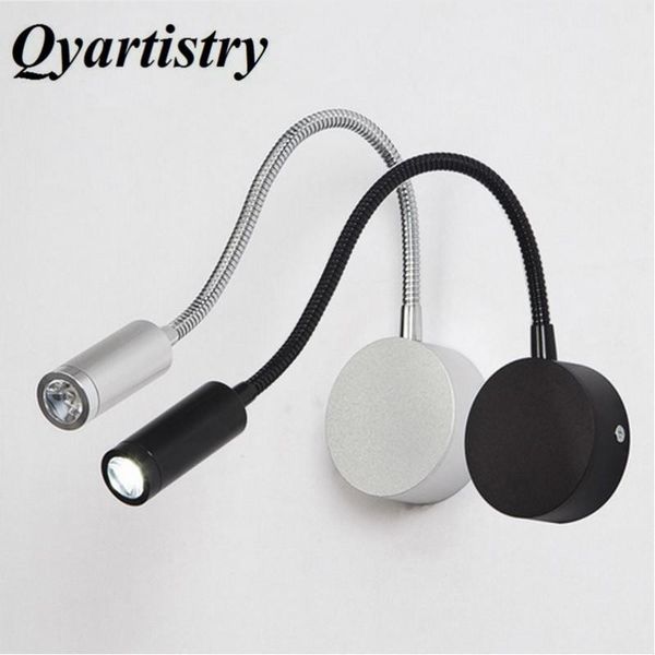 

wall lamp 3w led lamps children reading bedroom bedside lighting ac90-260v aluminum material 360 degree adjustable