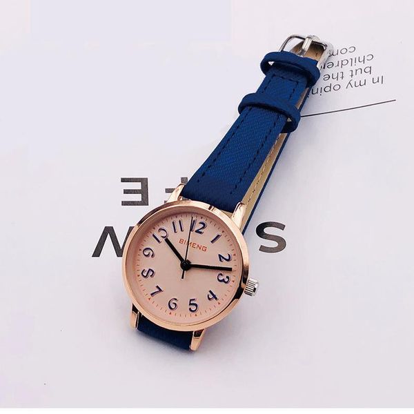 

woman fashion leather band analog quartz round wristwatch watches casual wrist watch metal strap dress clock 02 reloj wristwatches, Slivery;brown