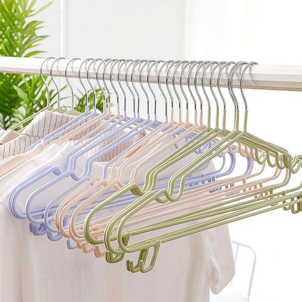 

laundry bags 10pcs stainless steel coat cothes hanger non-slip children hangers for clothes trousers portable drying rack after