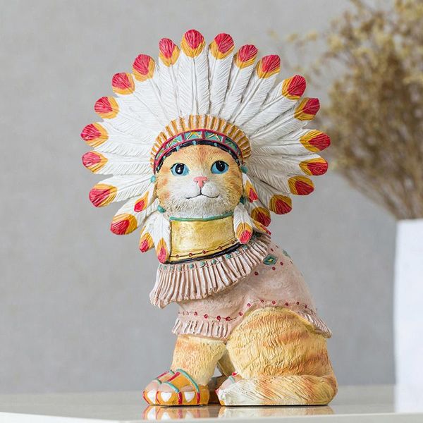 

decorative objects & figurines simulation cat decoration living room ornament resin couple modern simple creative small american