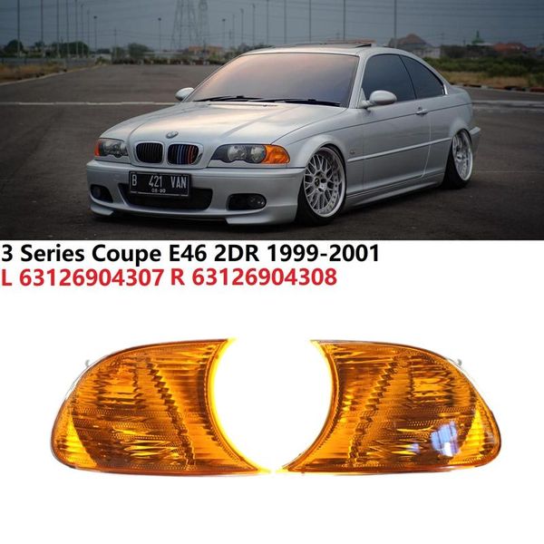 

car headlights dhbh-amber marker signal blinker corner parking light lamp for - e46 3 series coupe 1999-2001 63126904299 631269042300