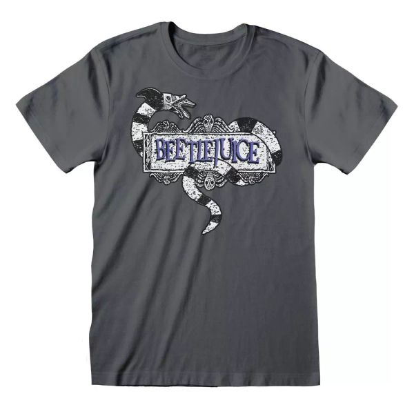 

beetlejuice sables official logo grey t-shirt men unisex, White;black