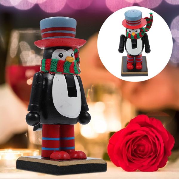 Рождественские украшения 1 шт. Древесина тема Nutcracker Figurine Arorn Beavet Figete Desktop Decor