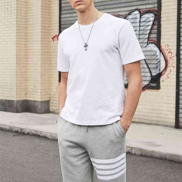 

trendy brand tb thom cotton shorts, casual sports half length pants, men's and women's fashionable summer straight pants, Black
