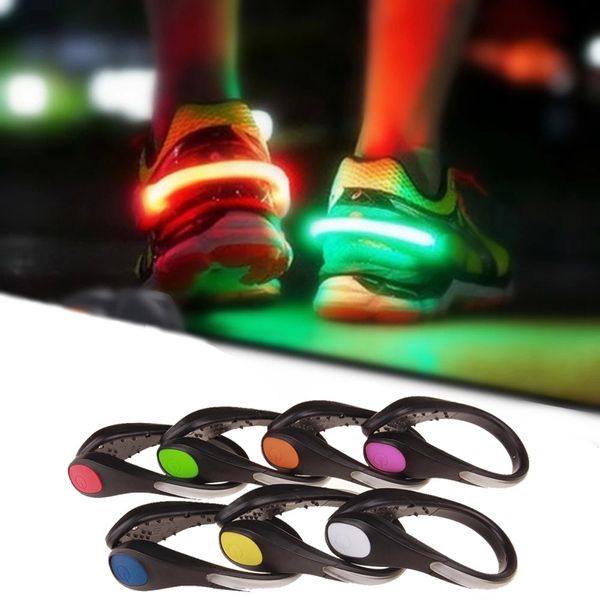 Детские игрушки обуви клип свет свет ночной безопасности Предупреждение светодиодные яркие вспышки для запуска велосипедного велосипеда полезный наружный инструмент светящийся 0277