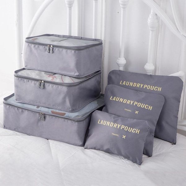 

storage bags korean six-piece set of clothes and luggage bag