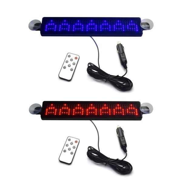 

car video 12v led programmable message sign scrolling display board with remote (red)
