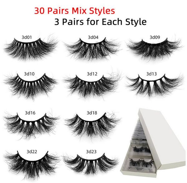 

100% mink eyelashes 25 mm wispy fluffy fake lashes 5d makeup big volume crisscross reusable false extensions beauty fashion tool