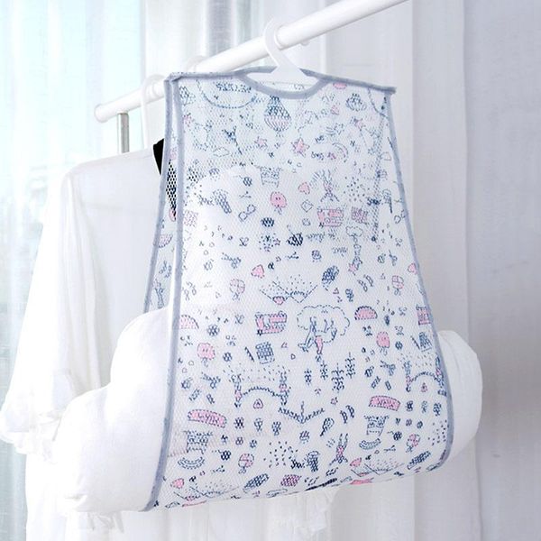 

sun pillow mesh bag plush toy drying net windproof hook foldable printing storage laundry & organization