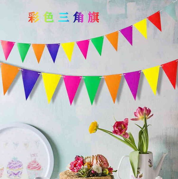 

colorful decorative pennant party pulling school room decoration colored flag