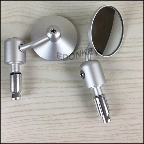 

motorcycle mirrors universal cnc aluminum rear view 3" handle bar end 7/8"