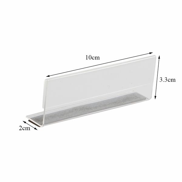 

plastic label acrylic sign price tag holder with magnetic strip