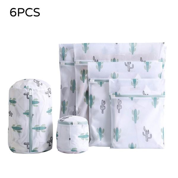 

6pcs zipped laundry washing mesh net bra sox underwear machine wash bags accessories