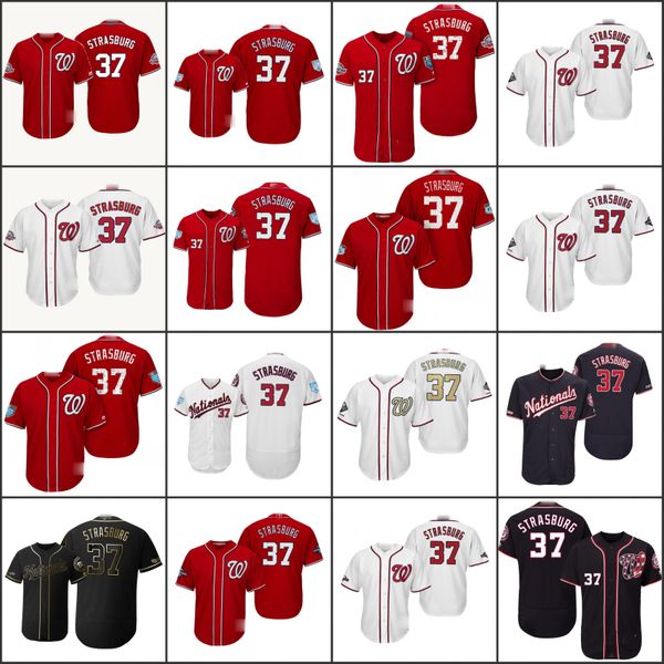 

washington nationals men 37 stephen strasburg women youthjerseys, Black;red