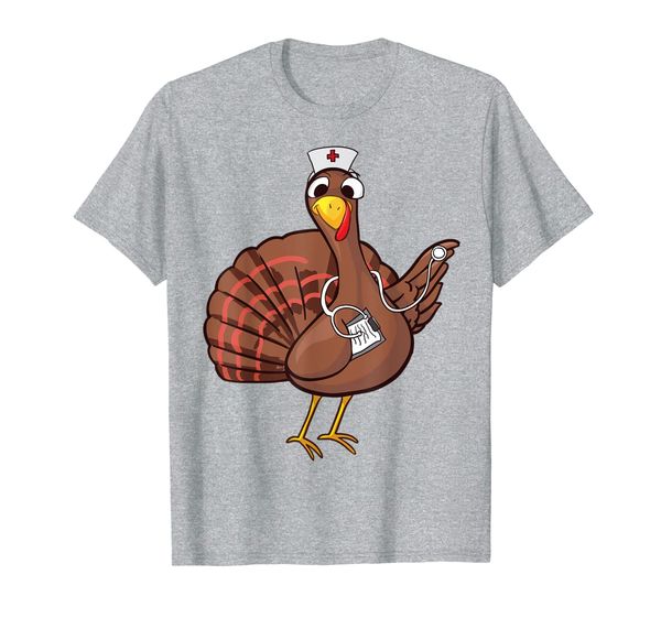 

thanksgiving nurse turkey shirt - cool funny feast day gift t-shirt, White;black