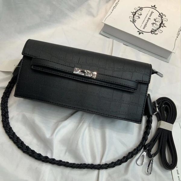 

Factory wholesale women bag Simple long Alligator underarm bags European and American Style embossed leather handbag Elegant versatile leathers fashion handbags
