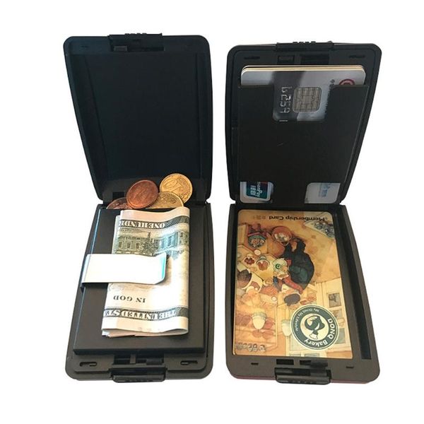 

card holders men rfid anti-theft holder cards case pocket wallet organizer x7ya, Brown;gray