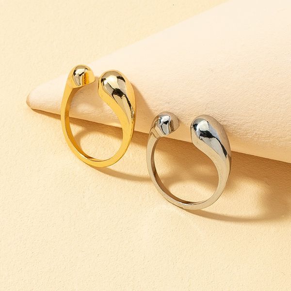 

2021 creative match ring, simple line, niche design, index finger ring jewelry, Silver