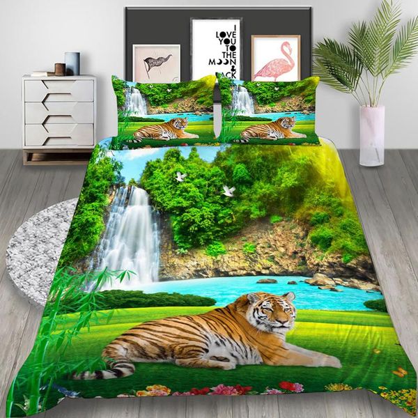 

arrival tiger 3d printed bedding set duvet covers pillowcases comforter bed linen sheets sets