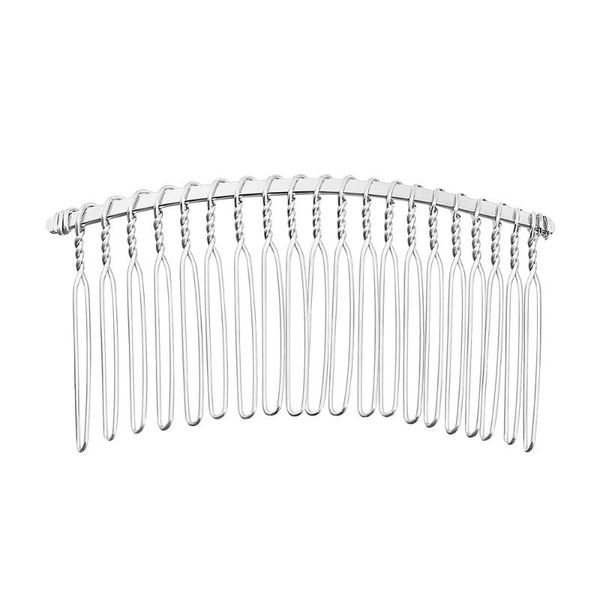 

hair brushes minkissy metal clip comb 20 teeth wire for bridal veil wedding, Silver
