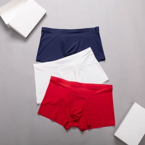 

3pcs fashion classic underpants men boxers luxury breathable men's underwear quick dry premium comfort senior hard b0224., Black;white