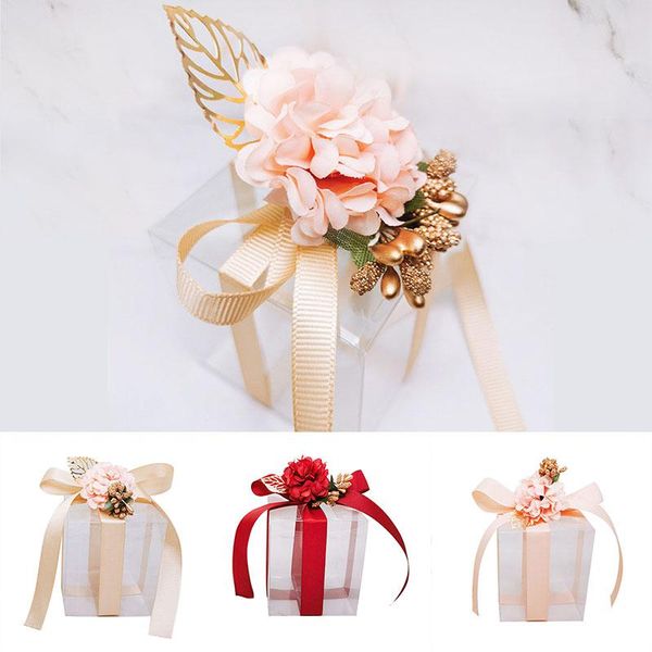 

creative wedding candy box pvc transparent chocolate gift packaging party wrap