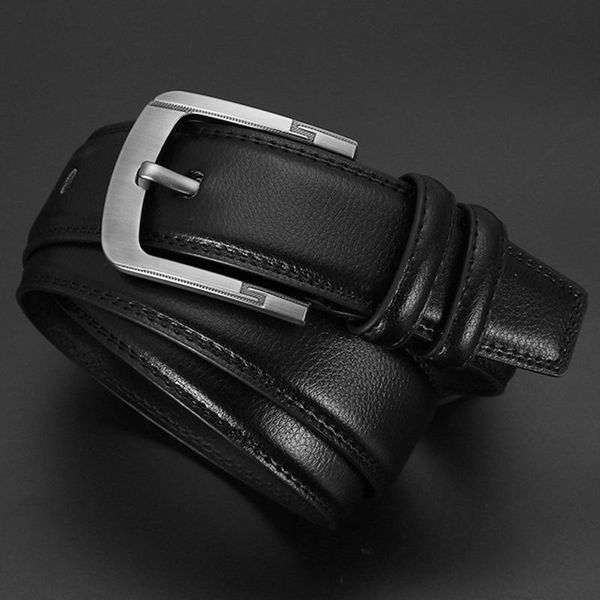 

belts men belt buckle designer genuine leather clothes accessories luxury real bellt for male, Black;brown