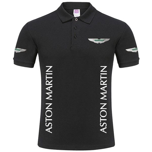 

men's polos 2021 design aston martin shirt f1 formula one moto motorcycle racing suit outdoor hiking quick-drying, White;black