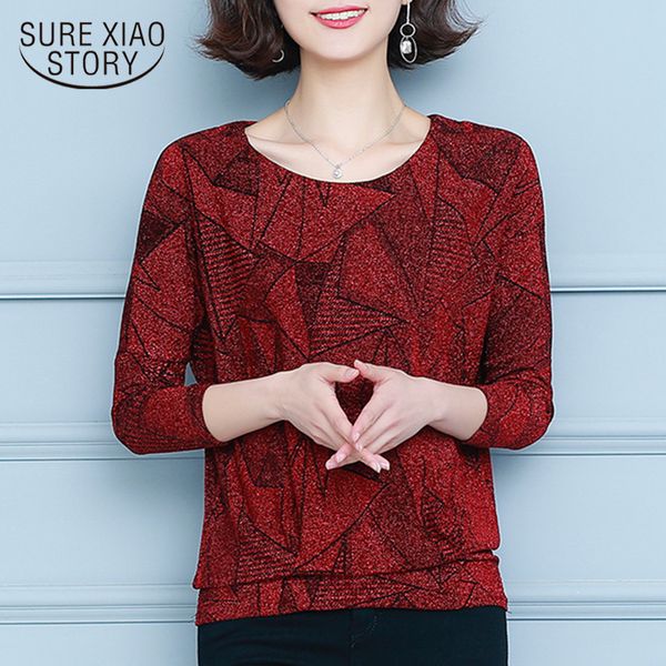 

fashion spring slim long sleeve women and blouses blusas mujer de moda plus size patchwork ladies shirts 8326 50 210510, White