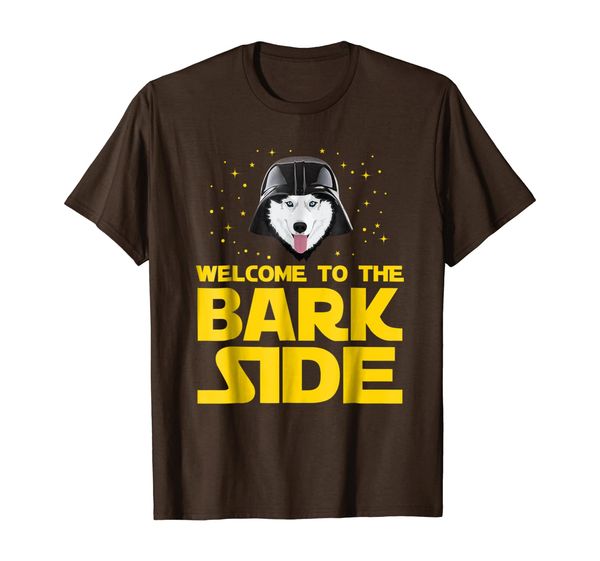 

welcome to the bark side siberian husky funny t shirt gifts, White;black