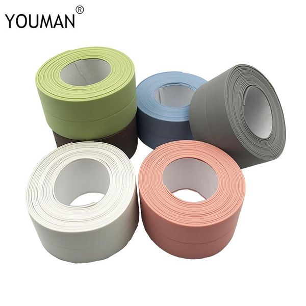 

wallpapers kitchen diy self adhesive wallpaper border tape waterproof white mildewproof sealing sealant strip mosaic pvc wall decor sticker