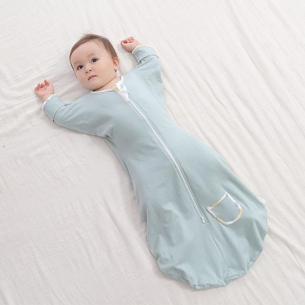 

baby swaddling surrender sleeping bag born anti-startle quilt four seasons cotton long-sleeved hand clothes blankets &