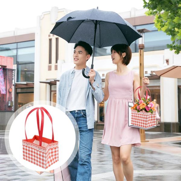 

gift wrap 5pcs flower bouquet bags paper florist wedding with handles