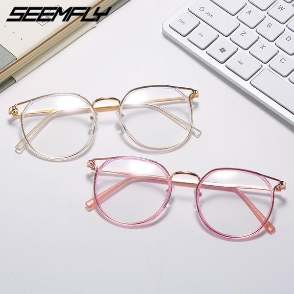

seemfly -1.0 1.5 2.0 2.5 3.0 3.5 4.0 women cat eye finished myopia glasses clear lens eyeglasses female goggle -1.5 -3.0 fashion sunglasses, Black
