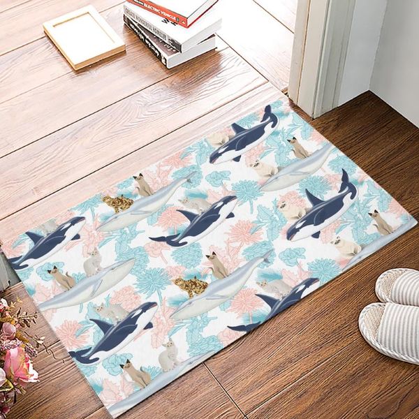 

carpets modern family doormats dolphin cat flower fresh for kitchen bathroom non-slip mats living room decoration welcome art carpet