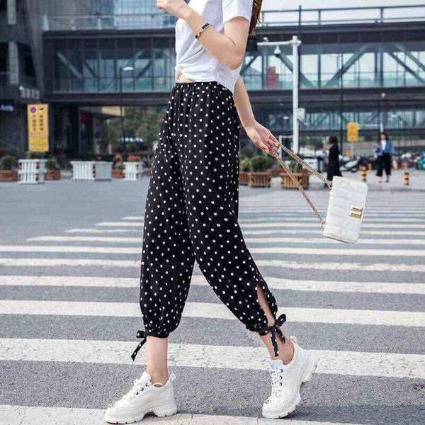 

women's leggings summer versatile casual 's sunscreen anti mosquito harlan korean foot bound sports student lantern pants, Black