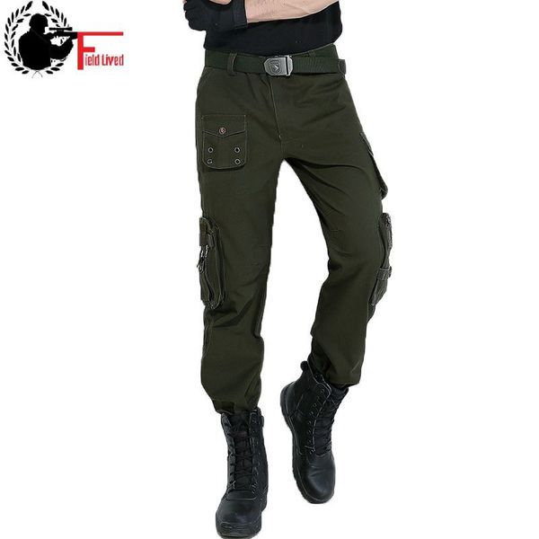 Taktische Kleidung Männer Hosen Militär Casual Multi Taschen Cargo Hosen Männliche Armee Grün Camouflage Jogger Camo Pantalon Homme 210518