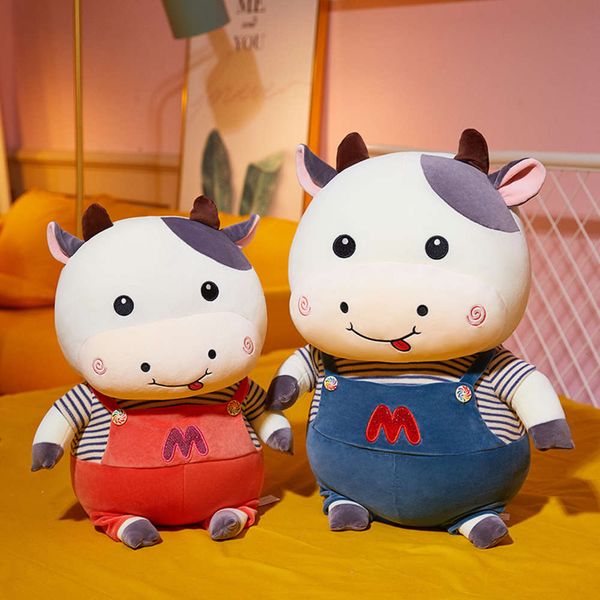 

cow doll creative plush toy cute children's gift, Blue