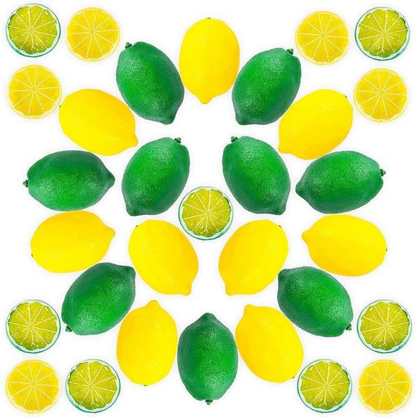 

party decoration fake lemons limes set,fake fruit artificial slices blocks,simulation slice for home kitchen