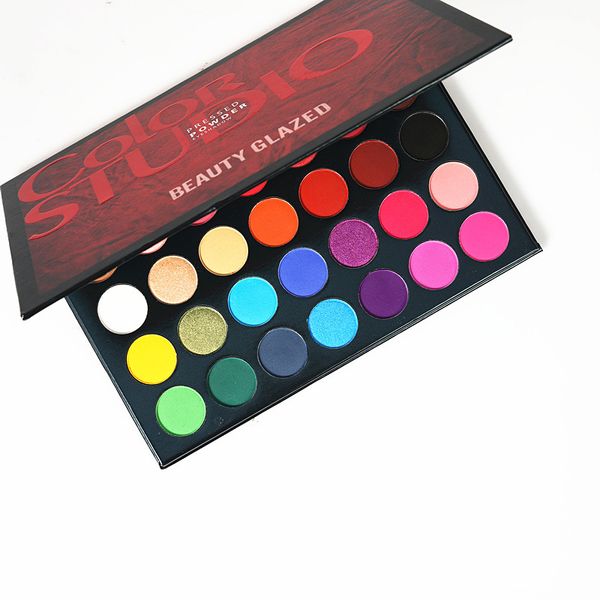 35 Ombretto Beauty Glazed Color Studio Palette Evidenziatore Glitter Facile da indossare Matte Makeup Palette per ombretti in polvere pressata